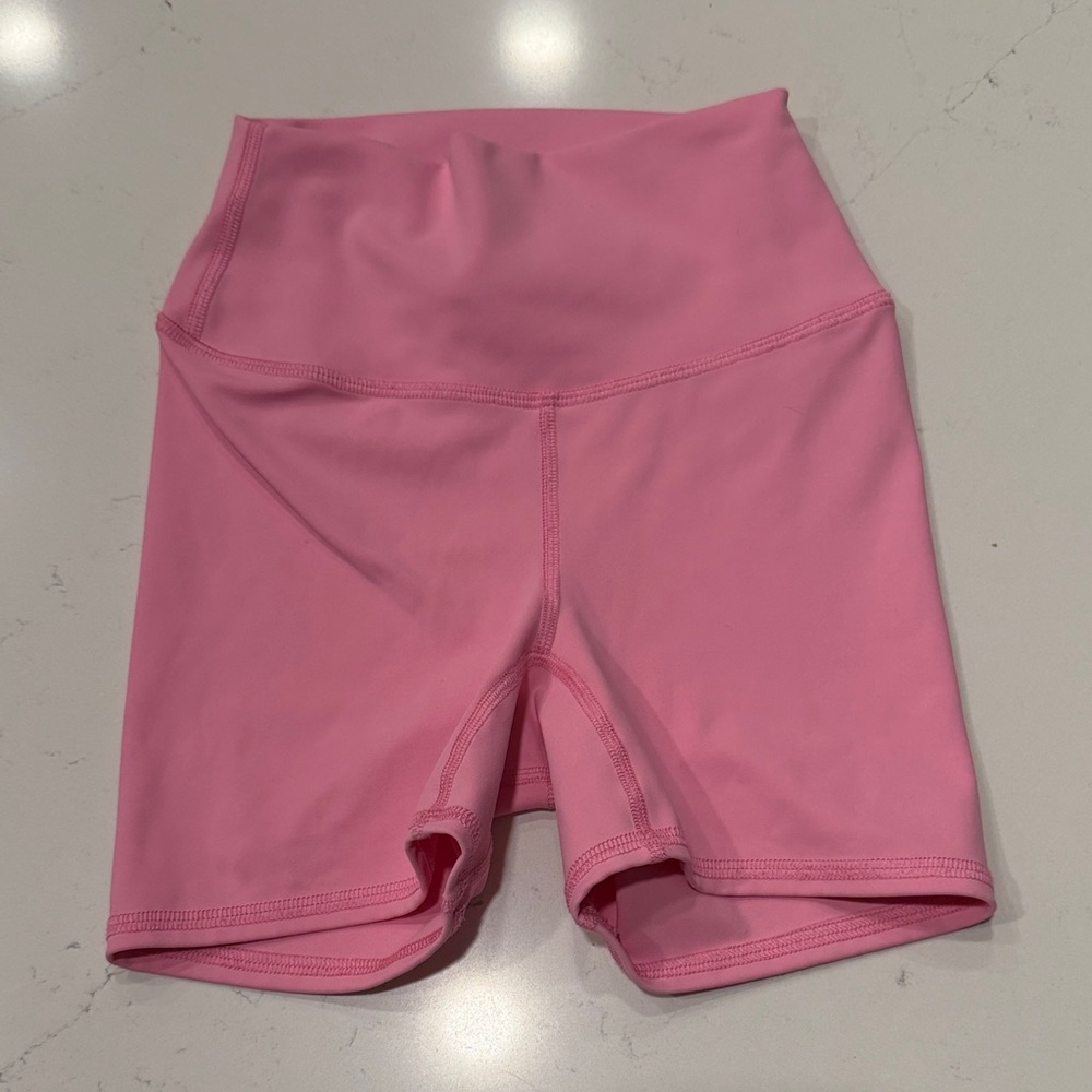 Vibrant Pink Women's High-Rise Bike Shorts